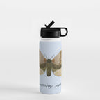 Butterfly Moth on Soft Sky Water Bottle Gallery Image 1