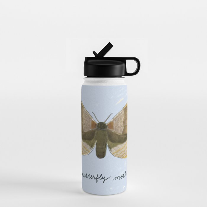 Butterfly Moth on Soft Sky Water Bottle Gallery Image 1