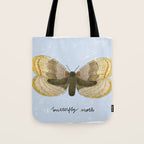 Butterfly Moth on Soft Sky Tote Bag Gallery Image 1