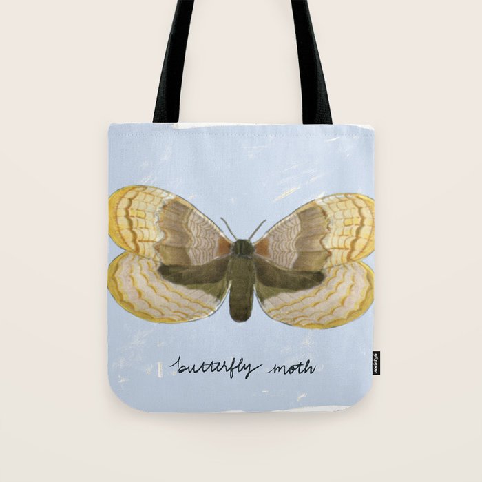 Butterfly Moth on Soft Sky Tote Bag Gallery Image 1