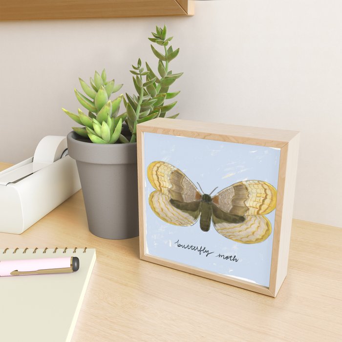Butterfly Moth on Soft Sky Mini Art Print Gallery Image 2