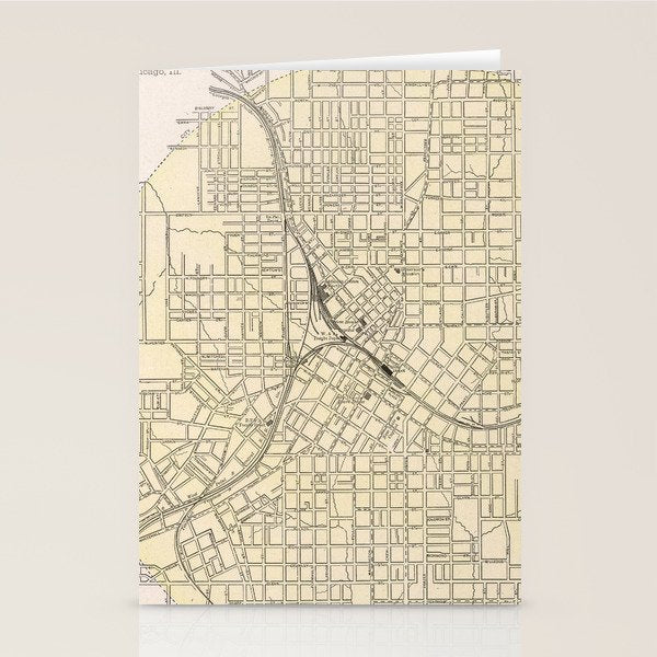Vintage Map of Atlanta Georgia (1901) Stationery Card Gallery Image 1