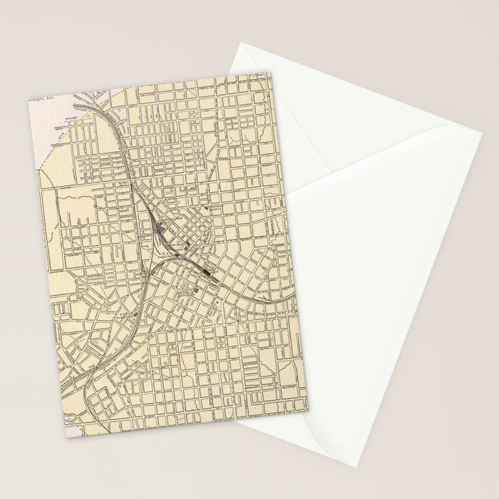 Vintage Map of Atlanta Georgia (1901) Stationery Card Gallery Image 2