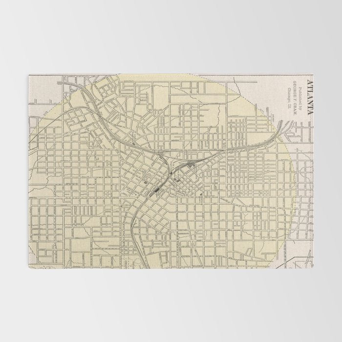 Vintage Map of Atlanta Georgia (1901) Rug Gallery Image 2