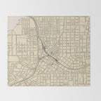 Vintage Map of Atlanta Georgia (1901) Throw Blanket Gallery Image 2