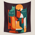 Cat Family Wall Tapestry Gallery Image 4