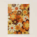 70's Floral Prints, Retro Art Stationery Card Gallery Image 2