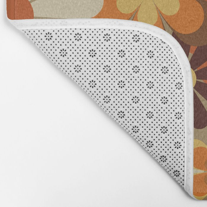 70's Floral Prints, Retro Art Bath Mat Gallery Image 2