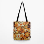 70's Floral Prints, Retro Art Tote Bag Gallery Image 2
