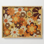 70's Floral Prints, Retro Art Serving Tray Gallery Image 1