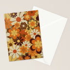 70's Floral Prints, Retro Art Stationery Card Gallery Image 2