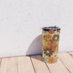 70's Floral Prints, Retro Art Travel Mug Gallery Image 4