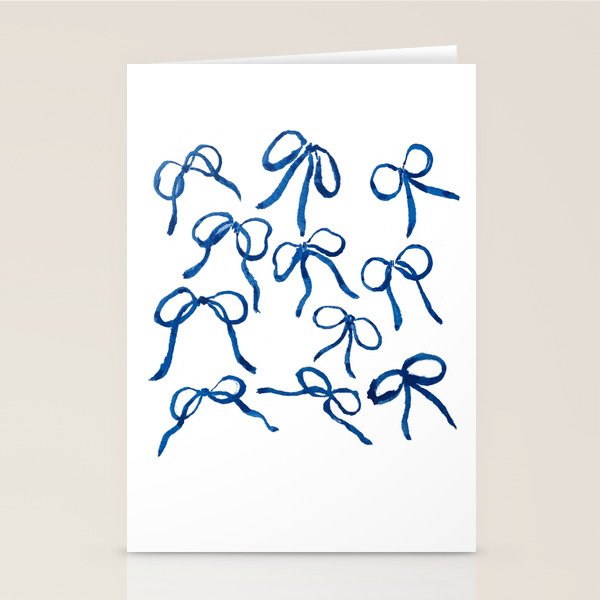 Indigo Bows - Frankie Blue Stationery Card Gallery Image 2