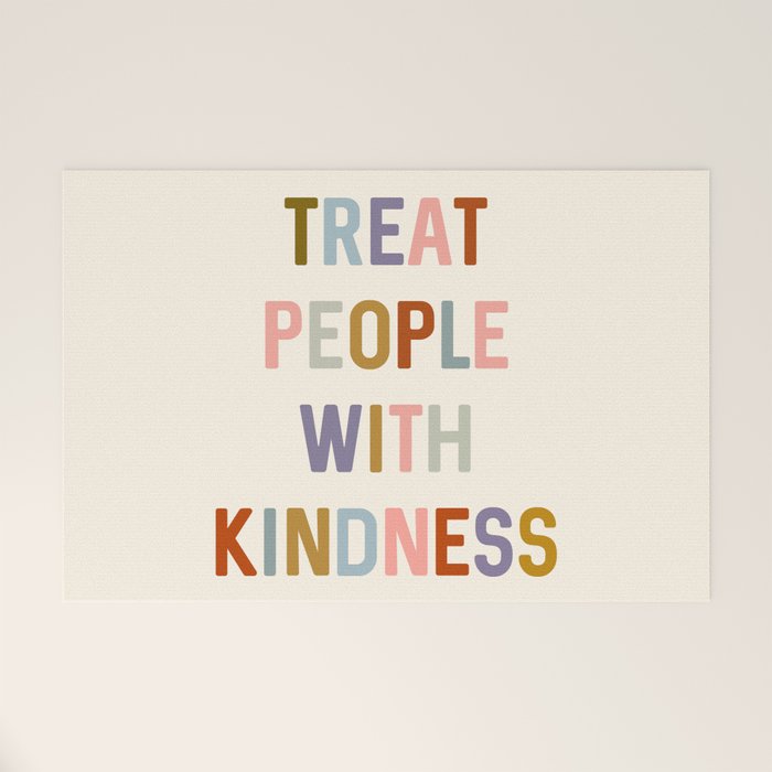Treat People With Kindness Welcome Mat Gallery Image 1