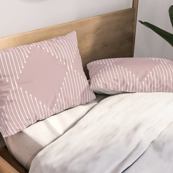 Geo (Linen Lilac) Pillow Sham Gallery Image 2