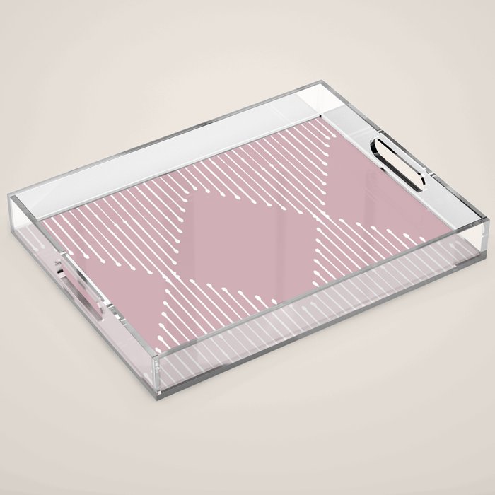 Geo (Linen Lilac) Acrylic Tray Gallery Image 1