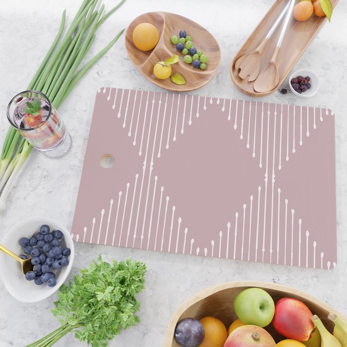 Geo (Linen Lilac) Cutting Board Gallery Image 2