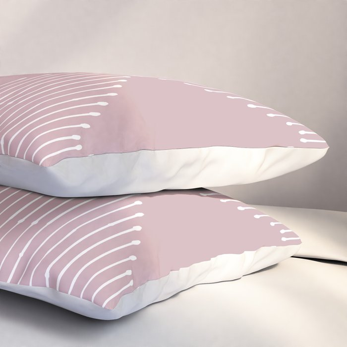 Geo (Linen Lilac) Pillow Sham Gallery Image 3