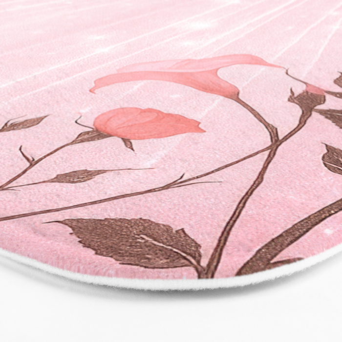Romantic Pink Ghost with Bows and Butterflies Halloween Gothic Spooky Cute Art Bath Mat Gallery Image 3