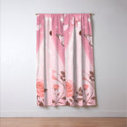 Romantic Pink Ghost with Bows and Butterflies Halloween Gothic Spooky Cute Art Window Curtain Gallery Image 3