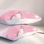Romantic Pink Ghost with Bows and Butterflies Halloween Gothic Spooky Cute Art Pillow Sham Gallery Image 3