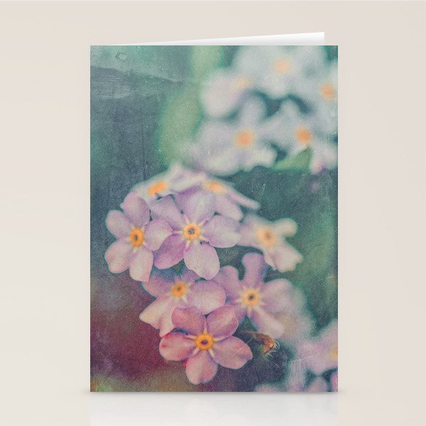 Blue Forget Me Not Botanical Study Stationery Card Gallery Image 2