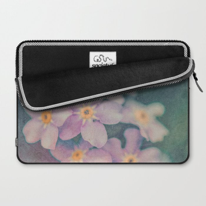 Blue Forget Me Not Botanical Study Laptop Sleeve Gallery Image 2