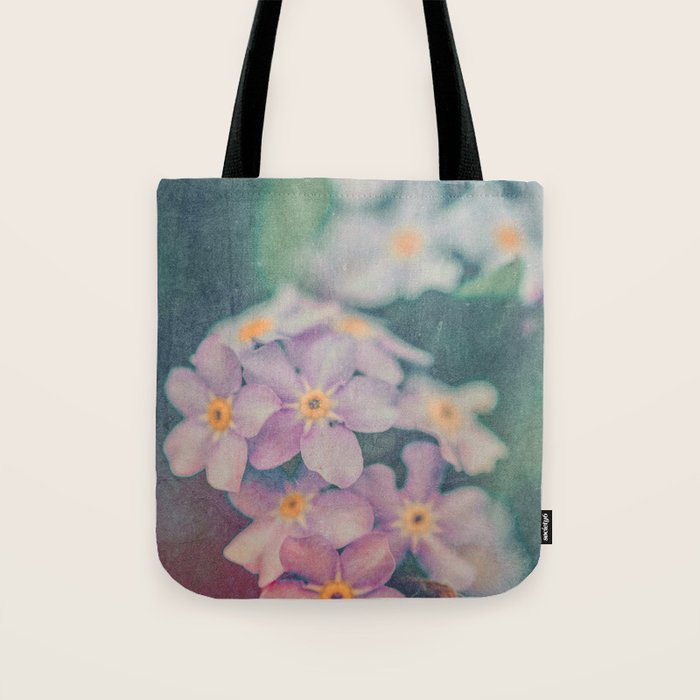 Blue Forget Me Not Botanical Study Tote Bag Gallery Image 1