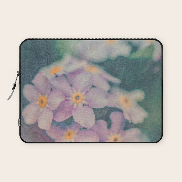 Blue Forget Me Not Botanical Study Laptop Sleeve Gallery Image 1