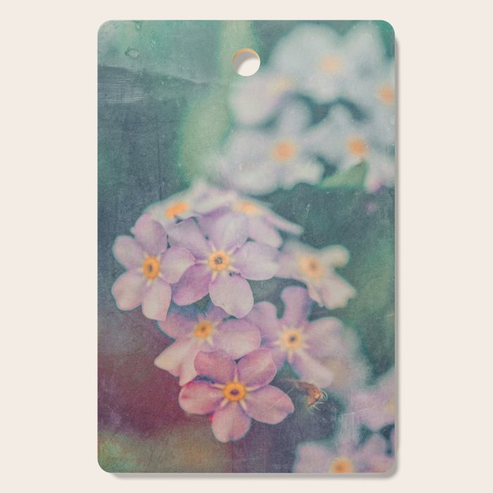 Blue Forget Me Not Botanical Study Cutting Board Gallery Image 1