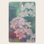 Blue Forget Me Not Botanical Study Cutting Board Gallery Image 1