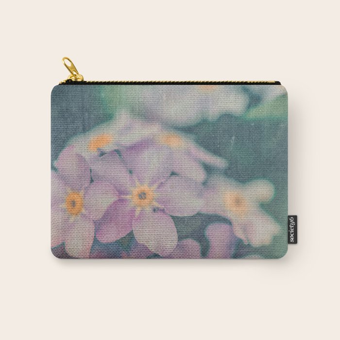 Blue Forget Me Not Botanical Study Carry All Pouch Gallery Image 1