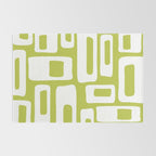Retro Mid Century Modern Abstract Pattern 335 Chartreuse Rug Gallery Image 2