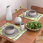 Retro Mid Century Modern Abstract Pattern 335 Chartreuse Placemat Gallery Image 2