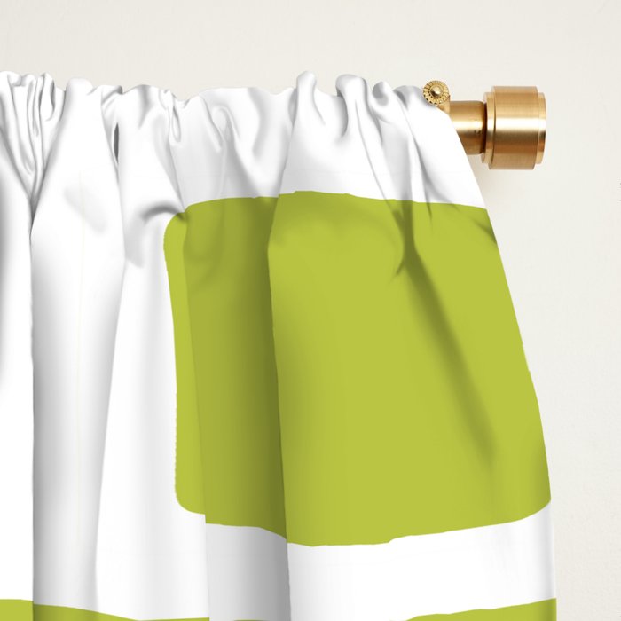 Retro Mid Century Modern Abstract Pattern 335 Chartreuse Window Curtain Gallery Image 2