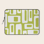 Retro Mid Century Modern Abstract Pattern 335 Chartreuse Laptop Sleeve Gallery Image 1