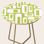 Retro Mid Century Modern Abstract Pattern 335 Chartreuse Side Table Gallery Image 2