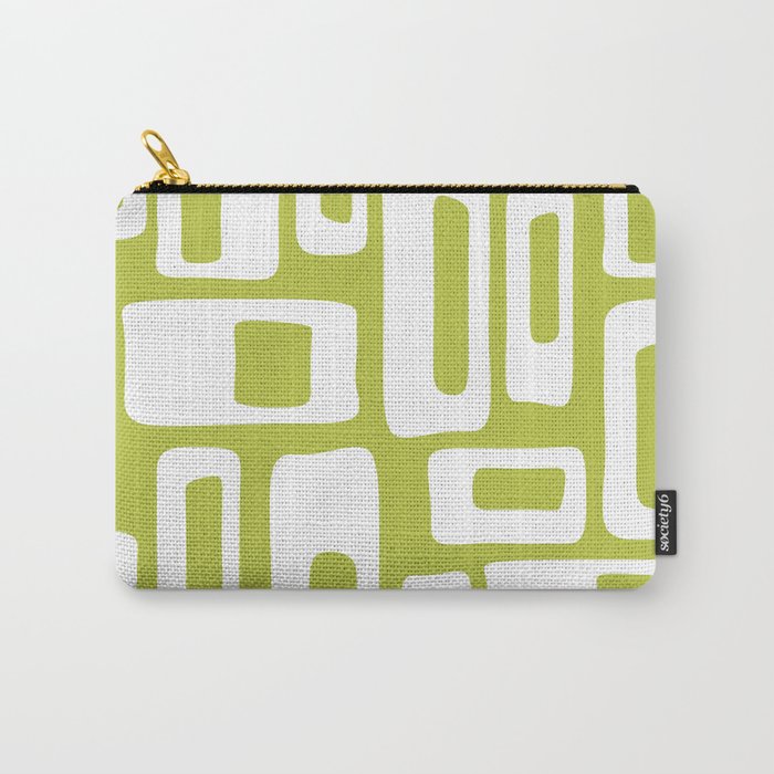 Retro Mid Century Modern Abstract Pattern 335 Chartreuse Carry All Pouch Gallery Image 1