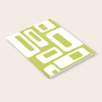 Retro Mid Century Modern Abstract Pattern 335 Chartreuse Notebook Gallery Image 2