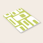 Retro Mid Century Modern Abstract Pattern 335 Chartreuse Notebook Gallery Image 3