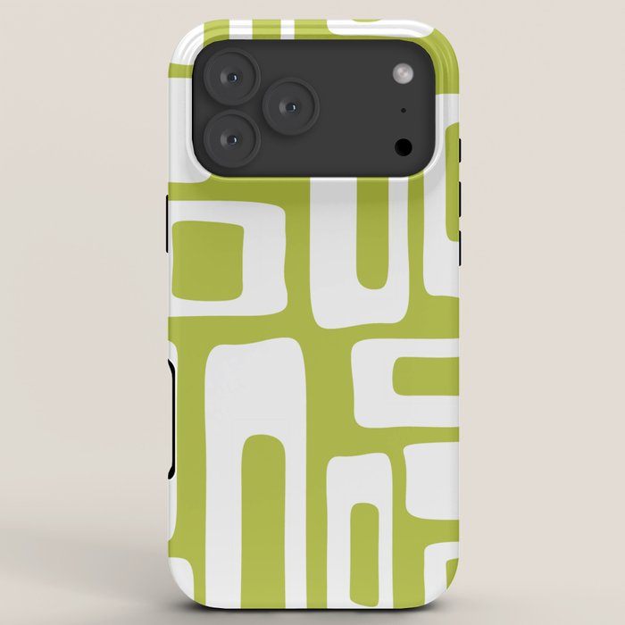 Retro Mid Century Modern Abstract Pattern 335 Chartreuse iPhone Case Gallery Image 8