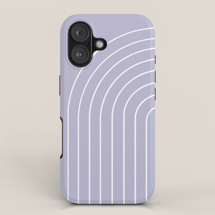 Minimal Arch XXXIII Lilac Purple Modern Geometric Lines iPhone Case Gallery Image 1