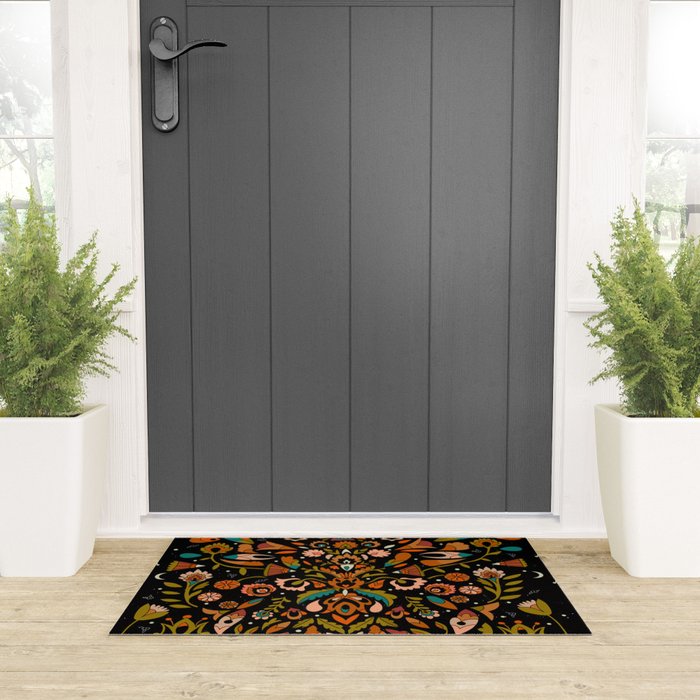 Botanical Print Welcome Mat Gallery Image 3