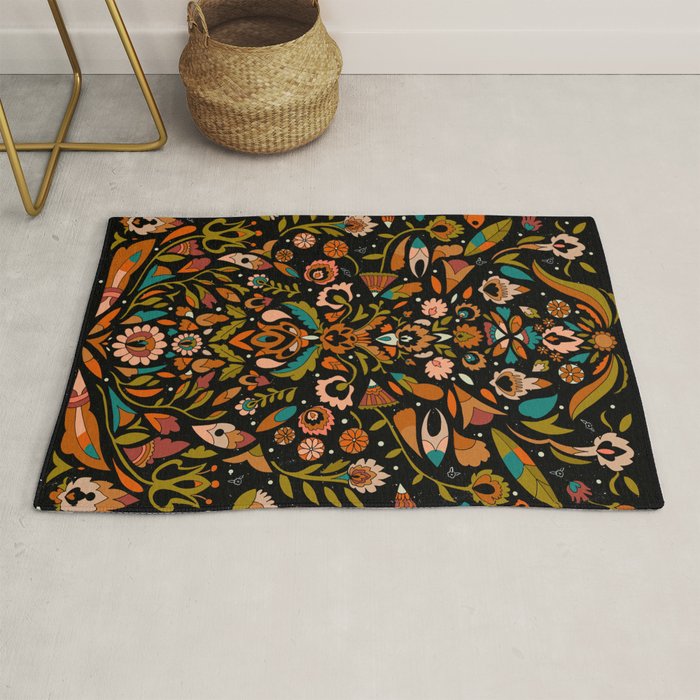 Botanical Print Rug Gallery Image 1