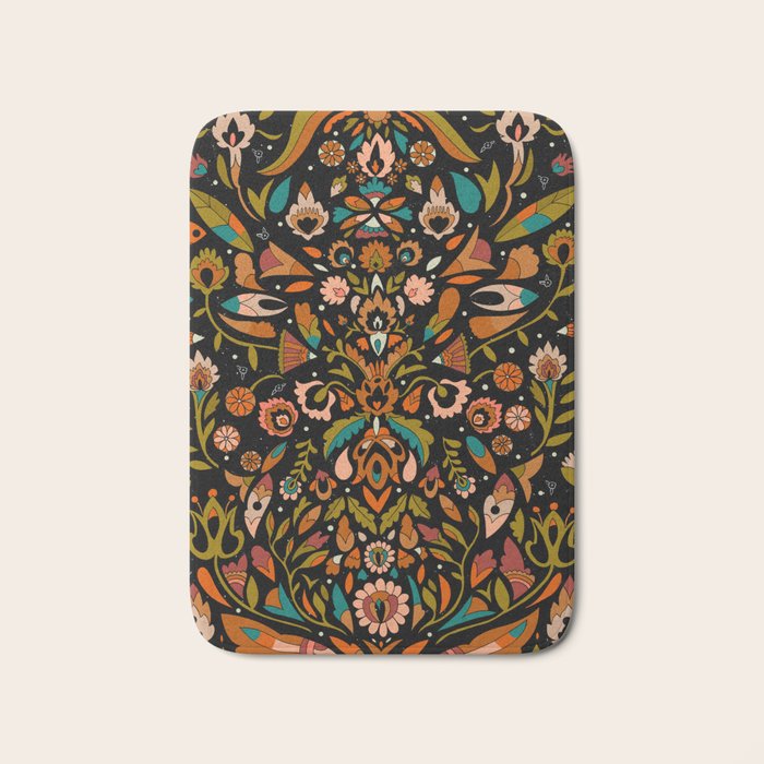 Botanical Print Bath Mat Gallery Image 1