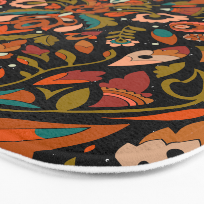 Botanical Print Bath Mat Gallery Image 3