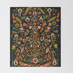 Botanical Print Throw Blanket Gallery Image 2