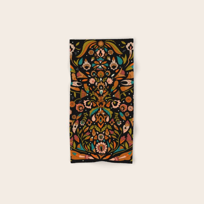 Botanical Print Bath Towel Gallery Image 1
