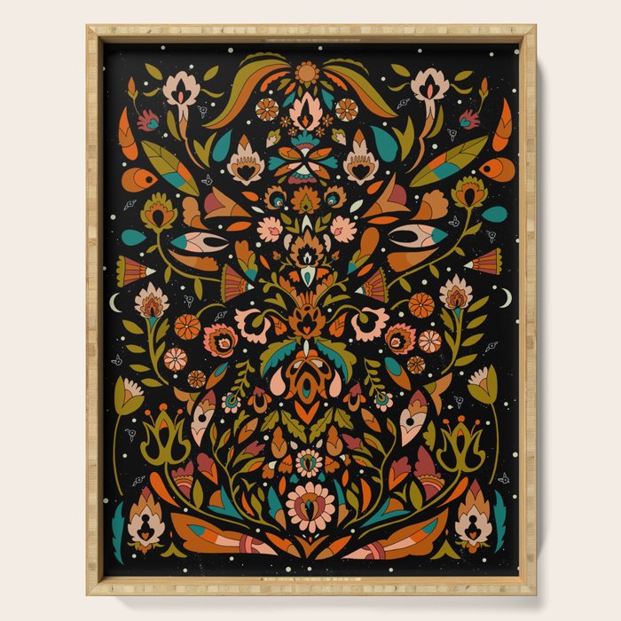 Botanical Print Serving Tray Gallery Image 1