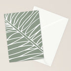 Minimalist, Tropical Leaf, Green, Boho Wall Art Stationery Card Gallery Image 2